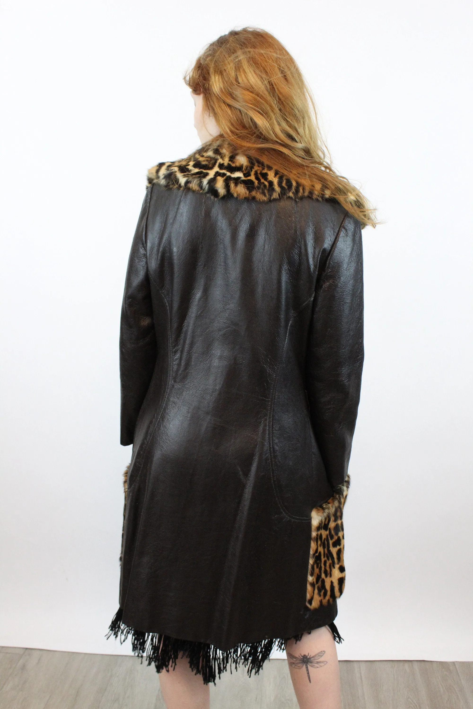 1970s 1972 LILLI ANN leopard print jacket coat small medium | new winter