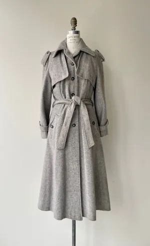 1970s Tweed Mist Wool Trench