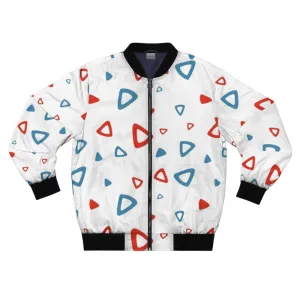 90s Triangle Pattern Bomber Jacket