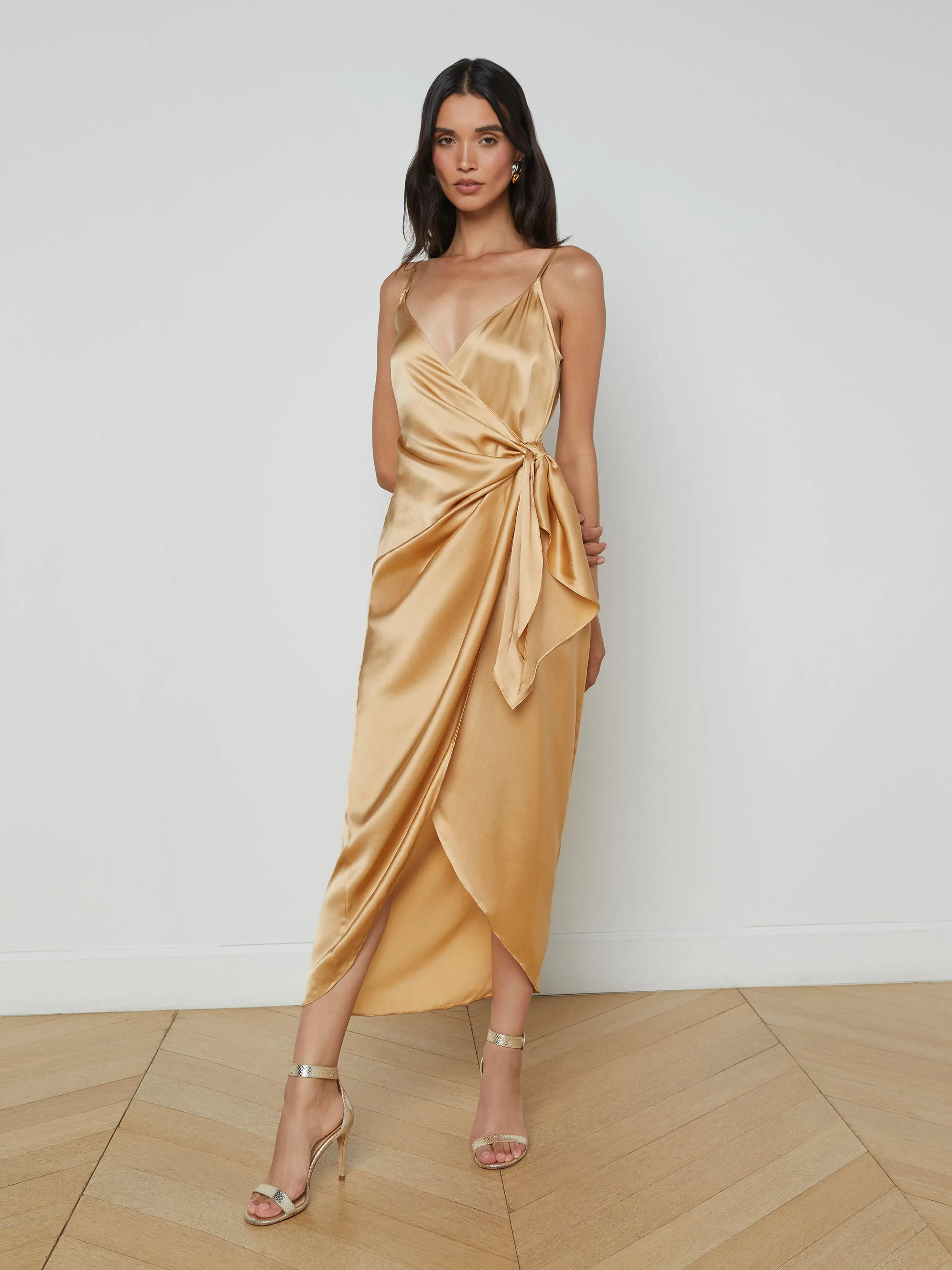 Amilia Silk Wrap Dress