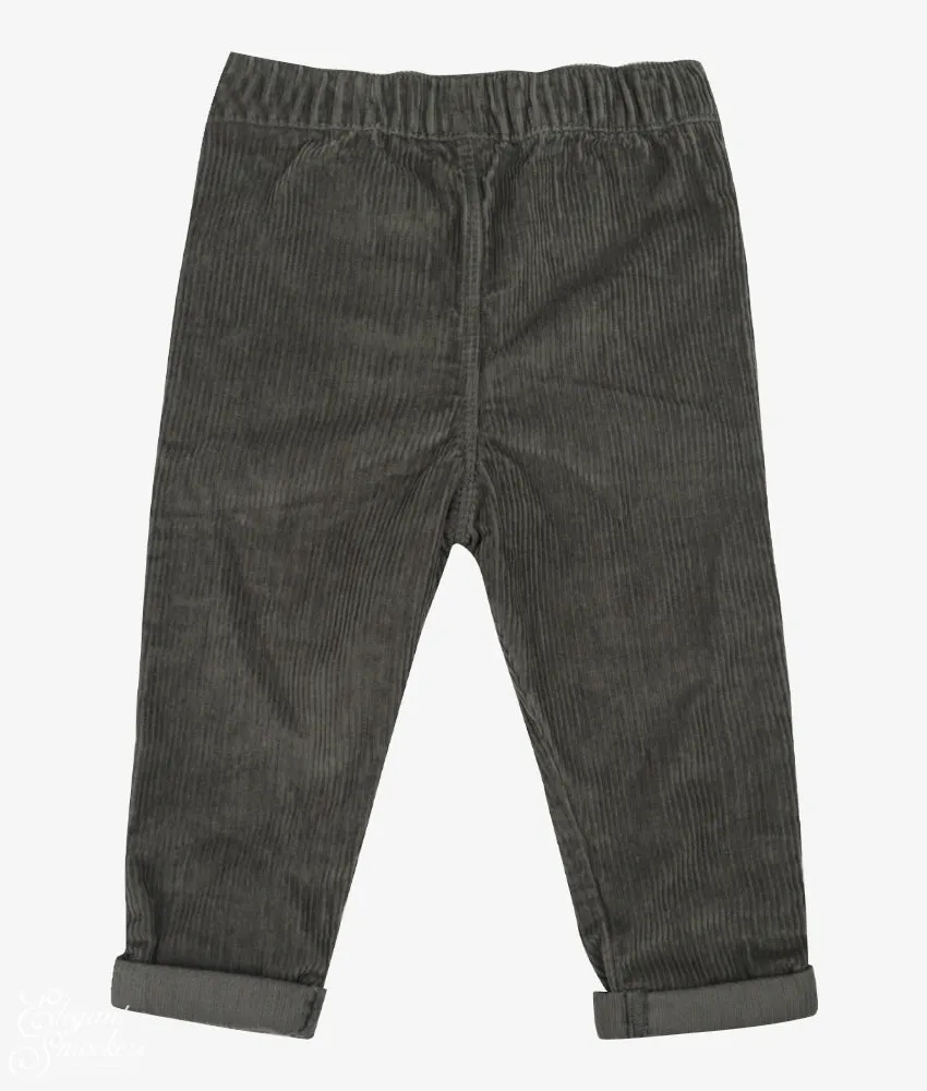 Baby Boys Corduroy Pant - Olive Green - 3-6 Months