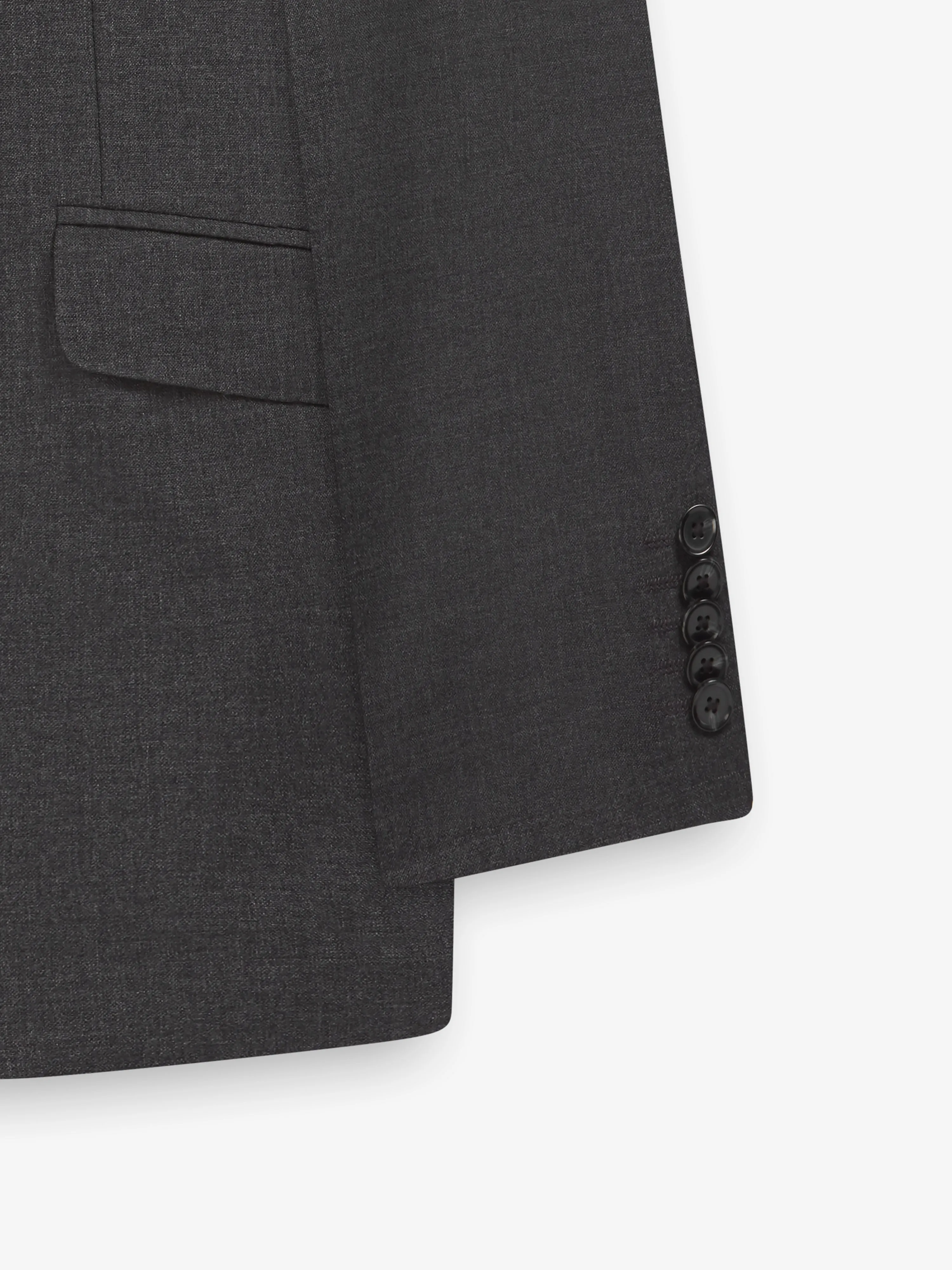 Barbican Italian Luxury Slim Charcoal Suit Jacket