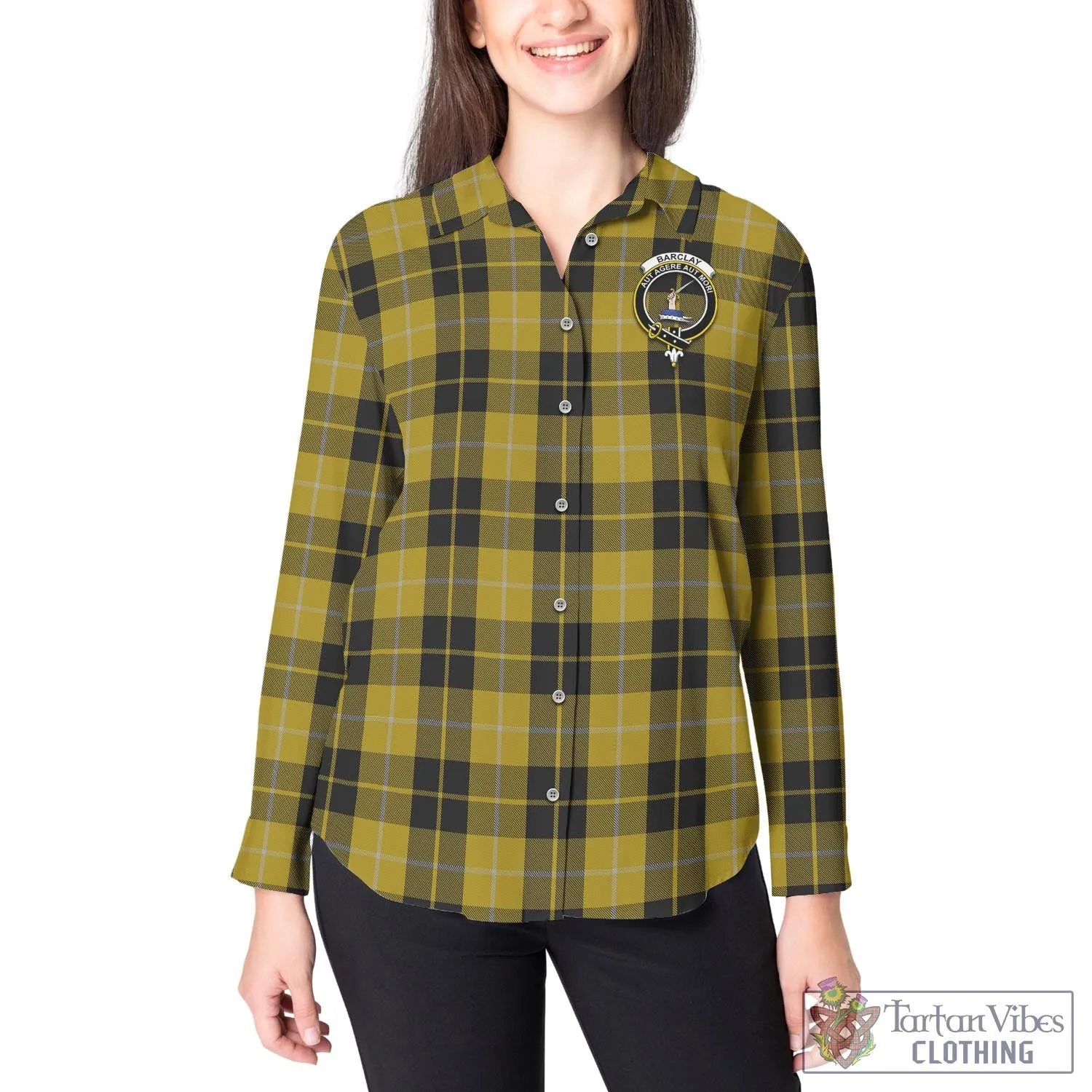 Barclay Dress Tartan Women's Casual Shirt with Family Crest