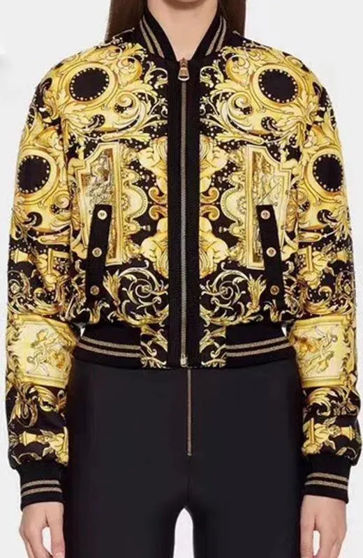 'Baroque' Bomber Jacket