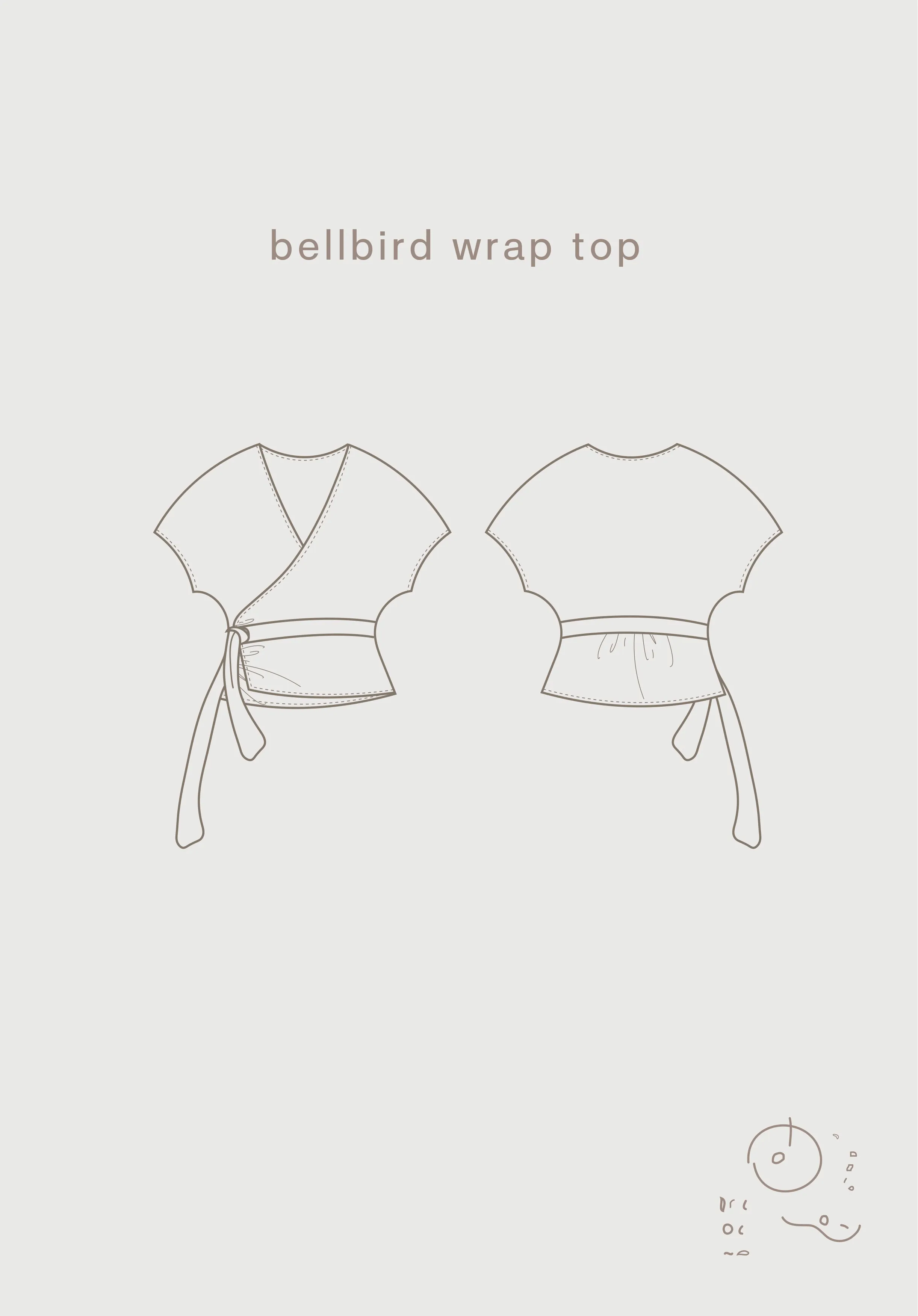 Bellbird Wrap Dress   Top - Sewing Pattern | Common Stitch