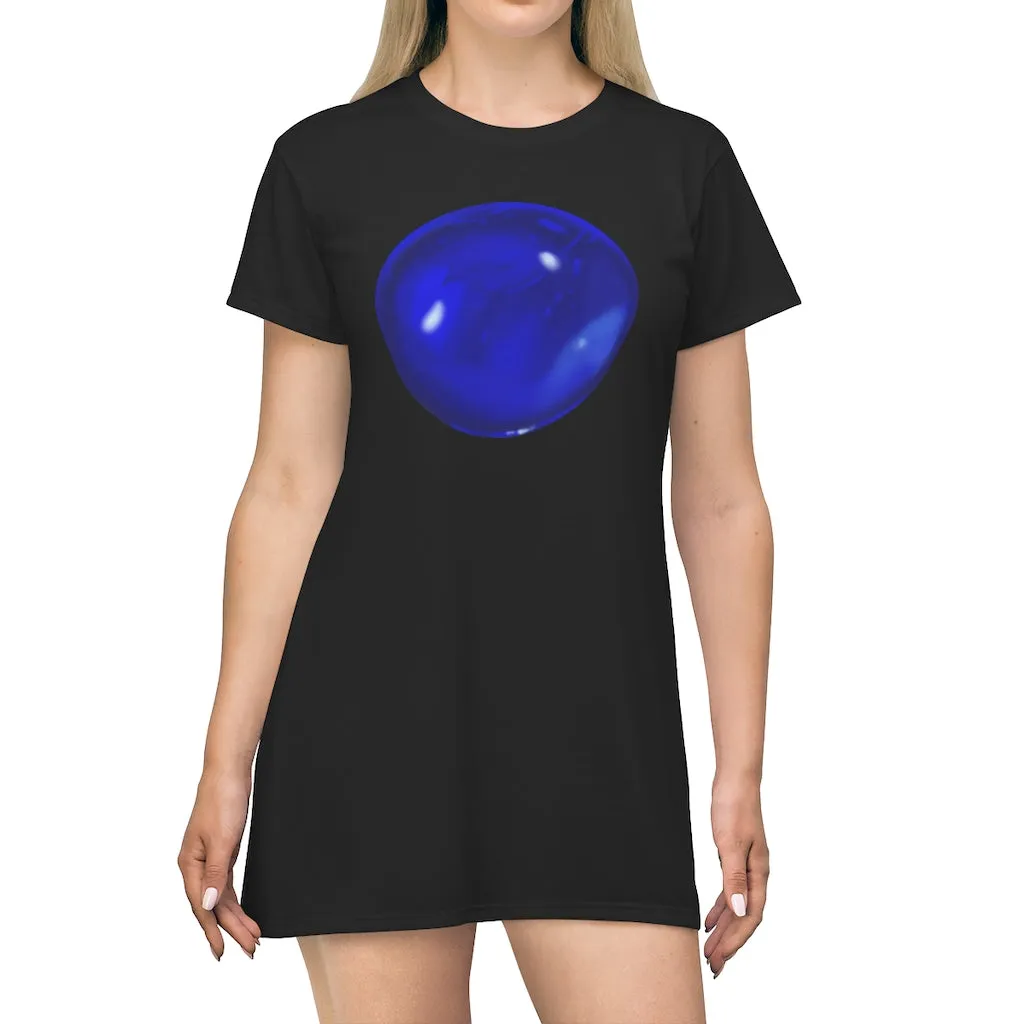 Blue Orb All Over Print T-Shirt Dress