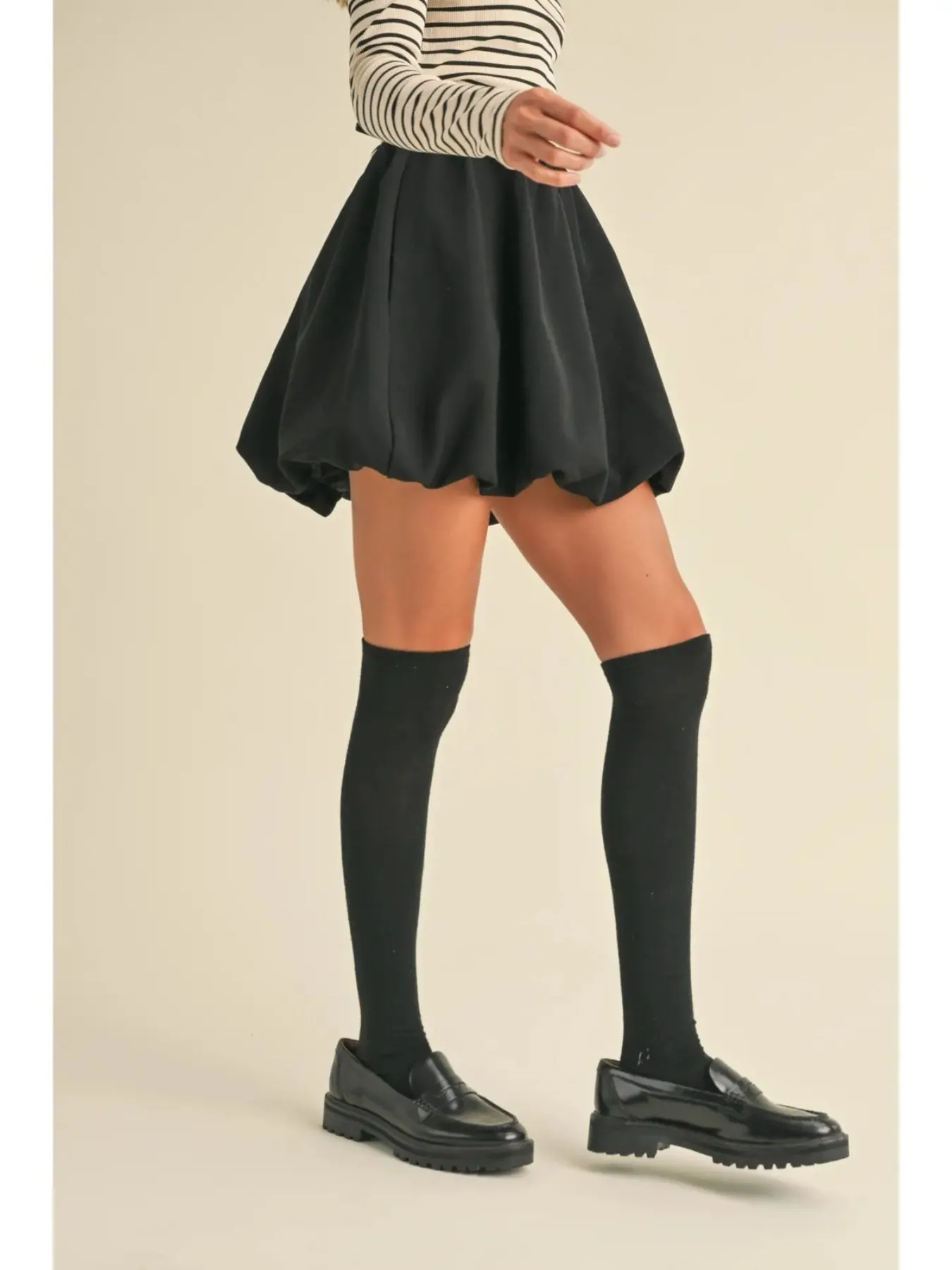 Bubble Bottom Mini Skirt