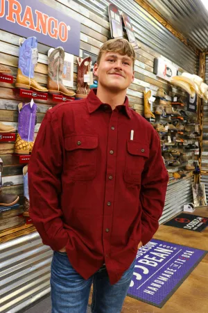 Burgundy Fleece Stillwater Shacket