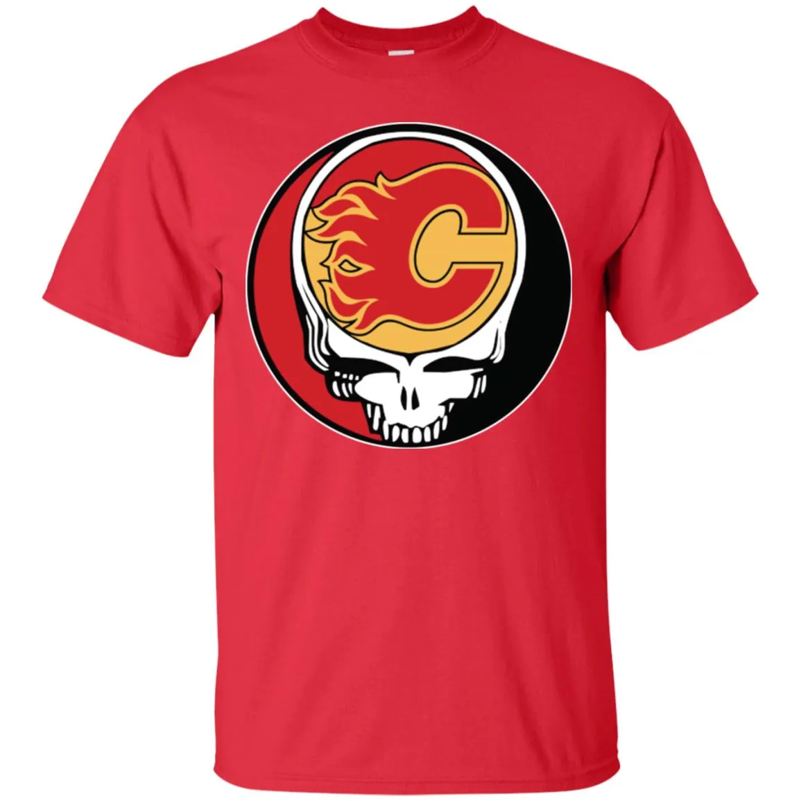 Calgary Flames Grateful Dead Steal Your Face Hockey Nhl Shirts