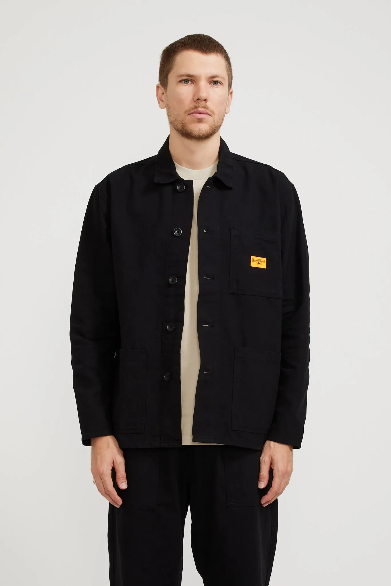 Canvas Coverall Jacket Black