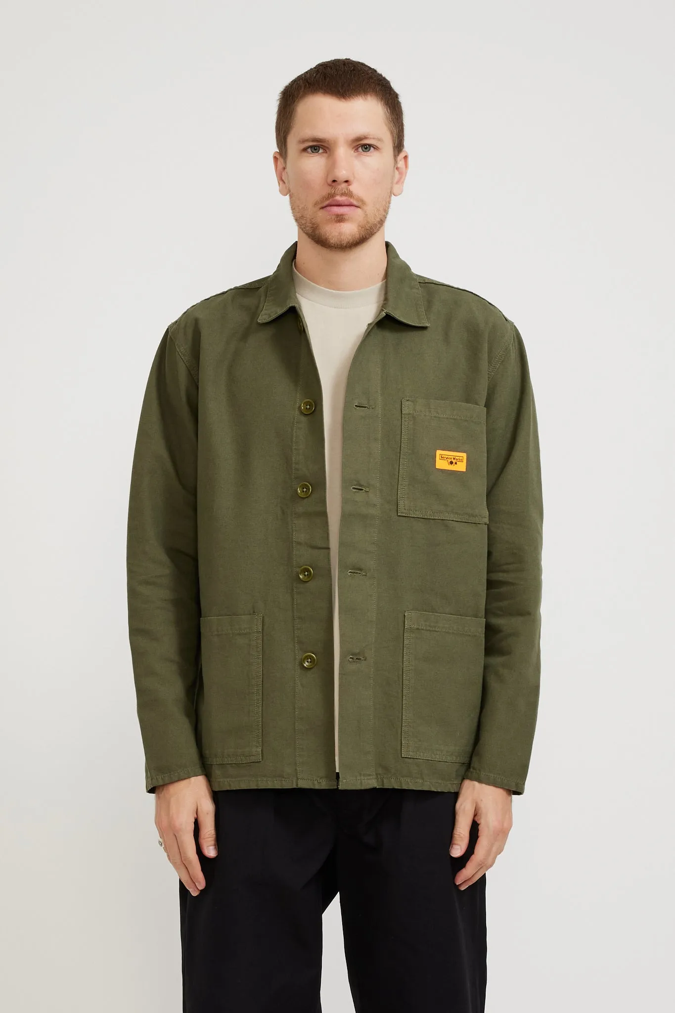 Canvas Coverall Jacket Olive