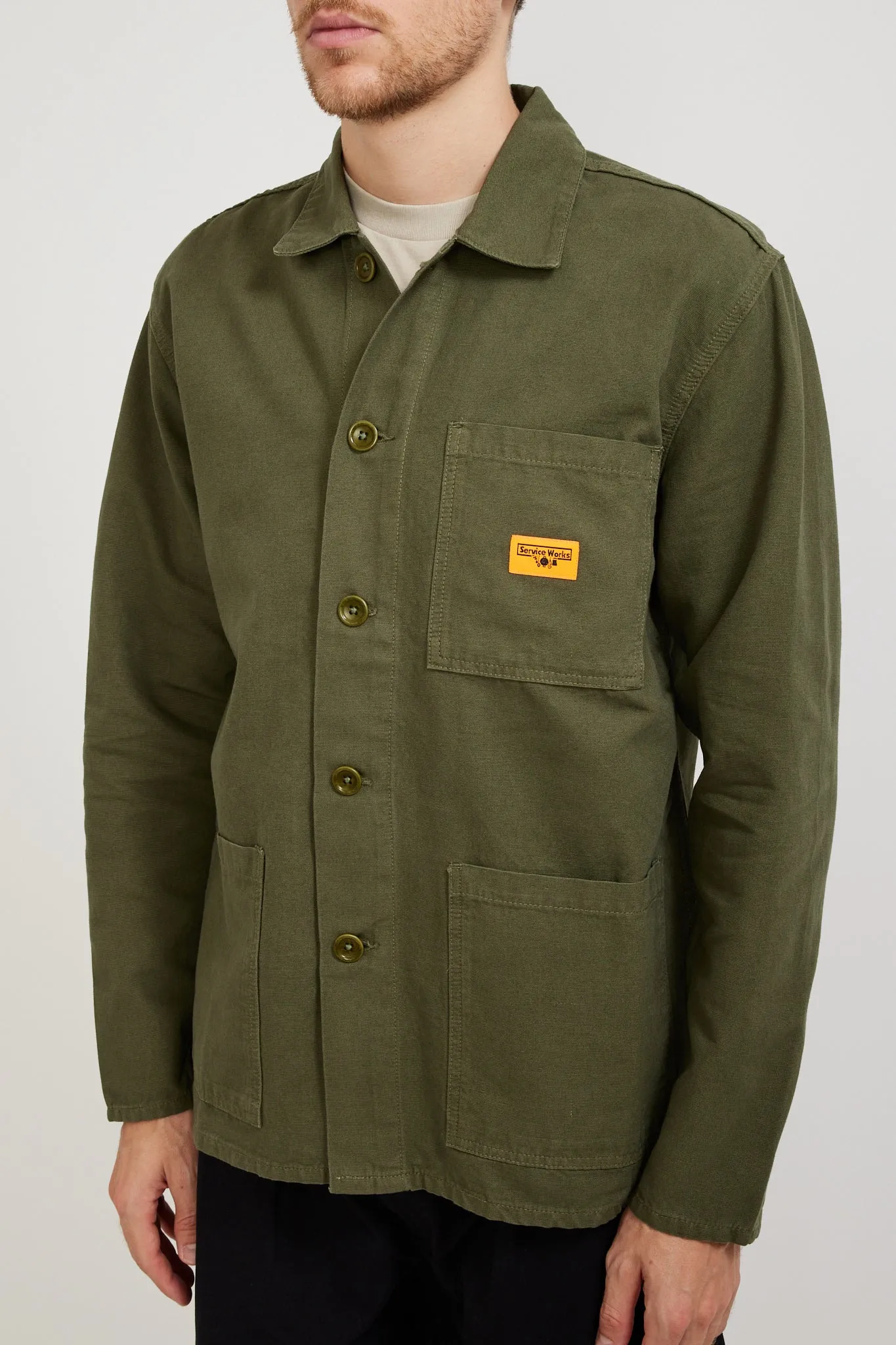 Canvas Coverall Jacket Olive