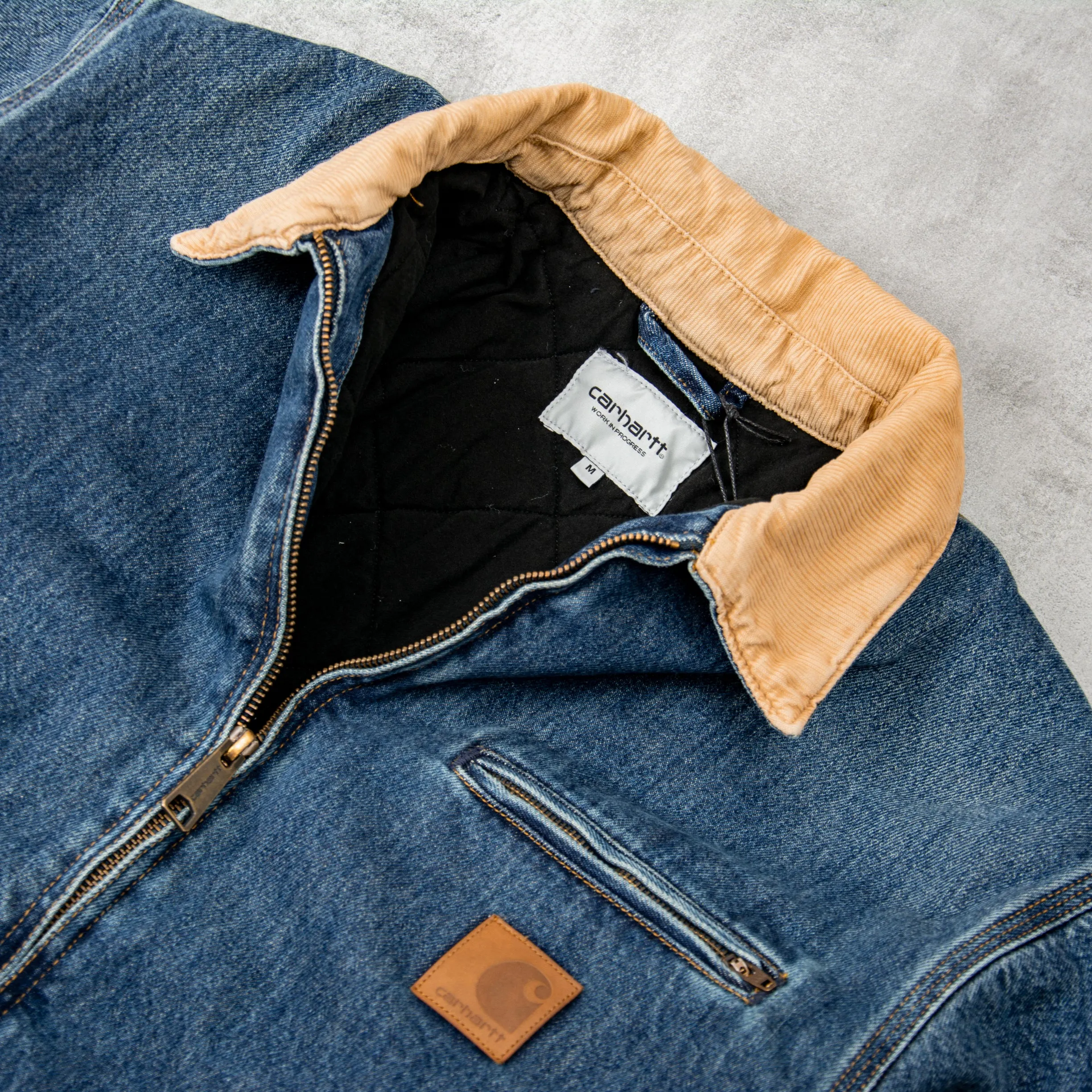 Carhartt WIP OG Detroit Jacket Worn Used - Blue / Dusty H Brown