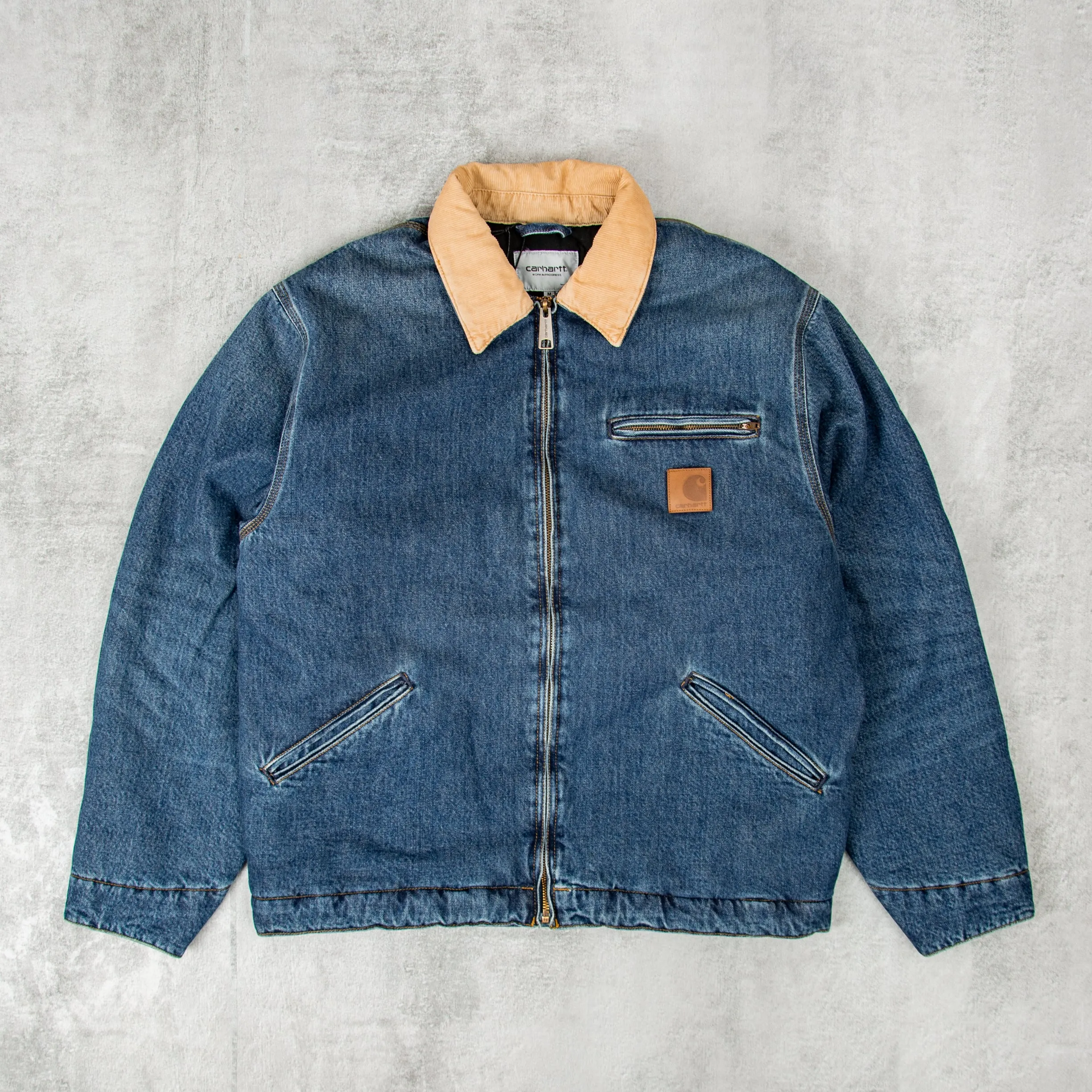 Carhartt WIP OG Detroit Jacket Worn Used - Blue / Dusty H Brown