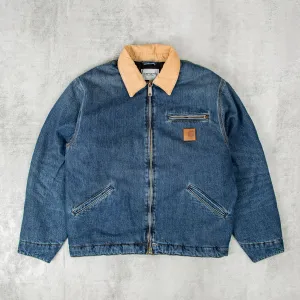 Carhartt WIP OG Detroit Jacket Worn Used - Blue / Dusty H Brown