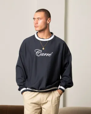 Carre Royal Oversized Crewneck Navy