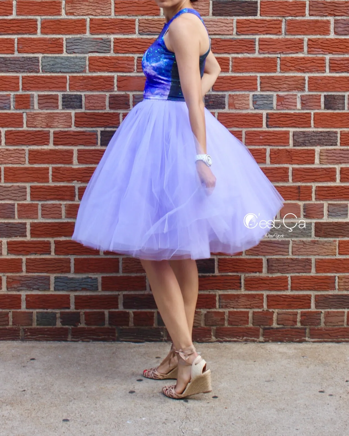 Clarisa Lavender Tulle Skirt - Midi