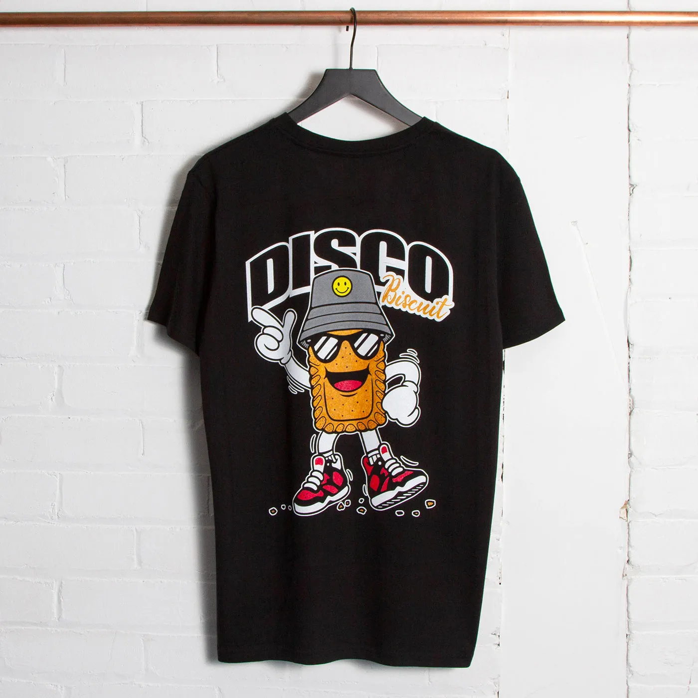 Colour Discoff Biscuit Back Print - Tshirt - Black