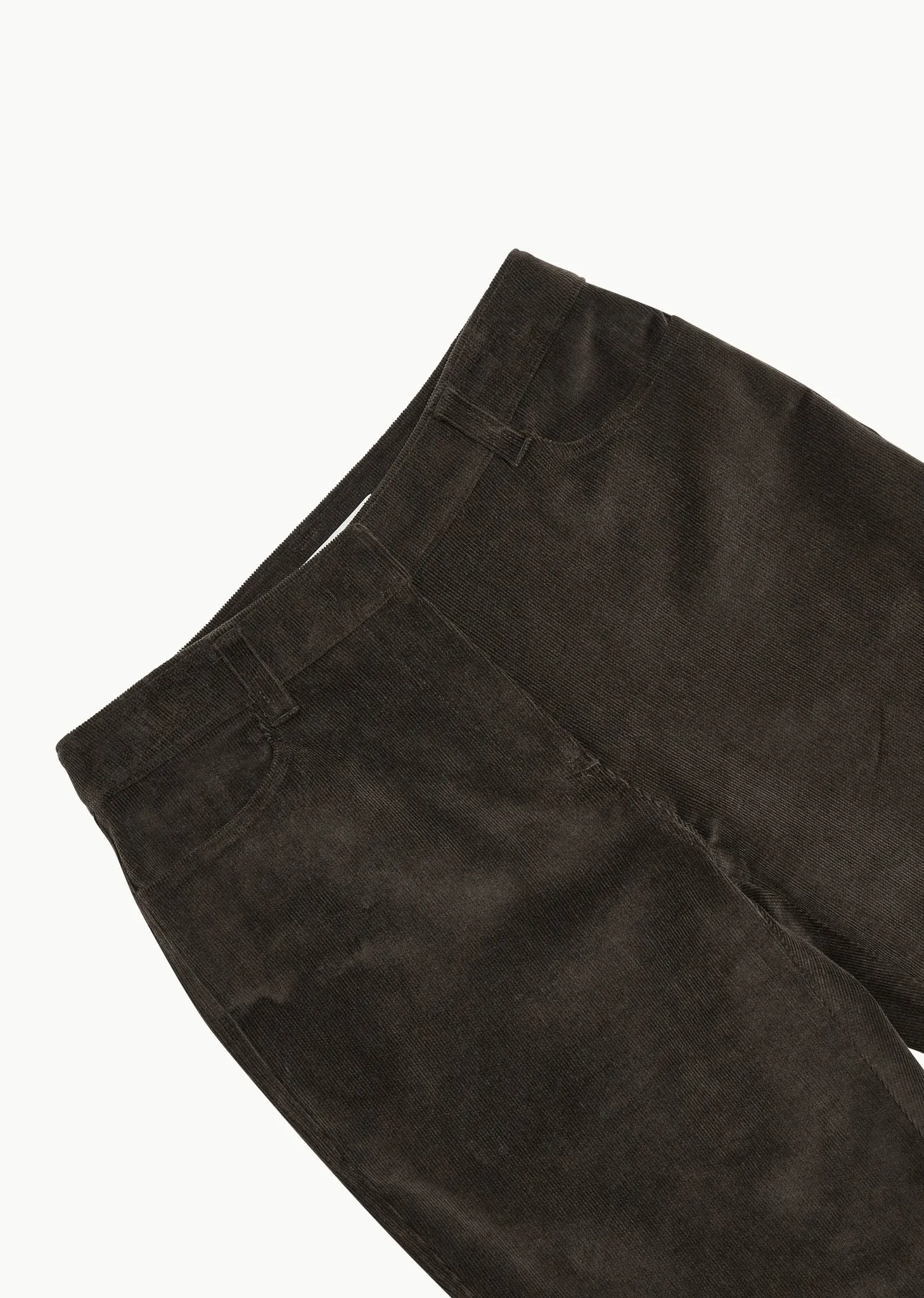 Corduroy Flared Pants in Brown