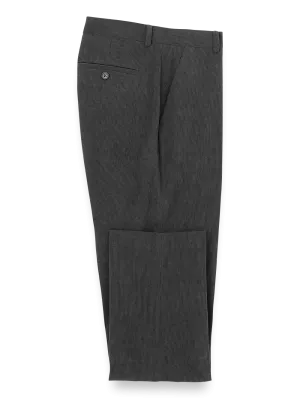 Corduroy Flat Front Pants - Charcoal