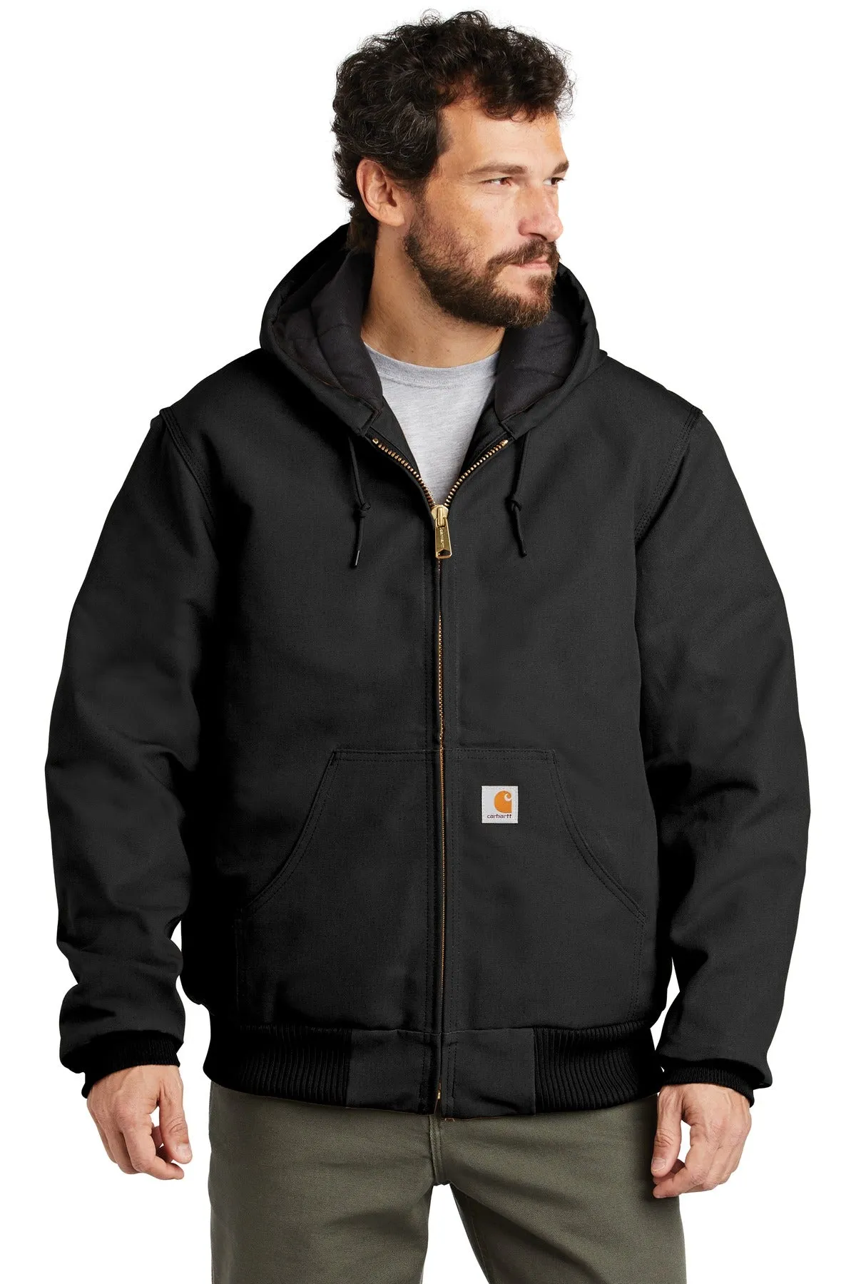 Custom Embroidered - Carhartt ® Quilted-Flannel-Lined Duck Active Jac. CTSJ140