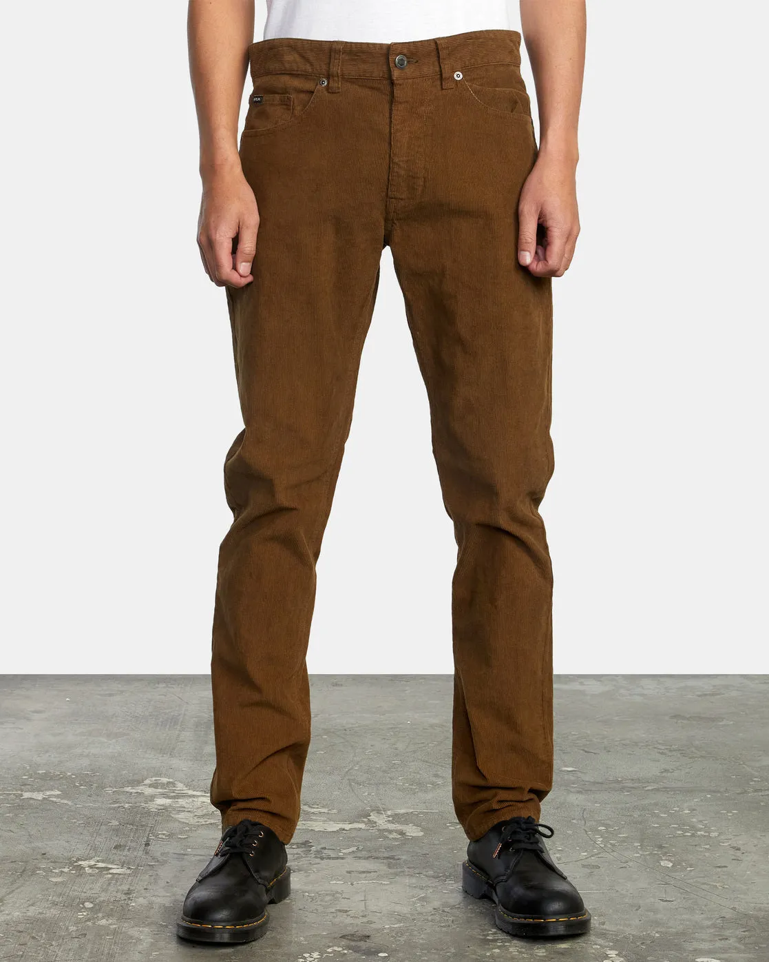 Daggers Pigment Slim Fit Corduroy Pants - Bombay Brown