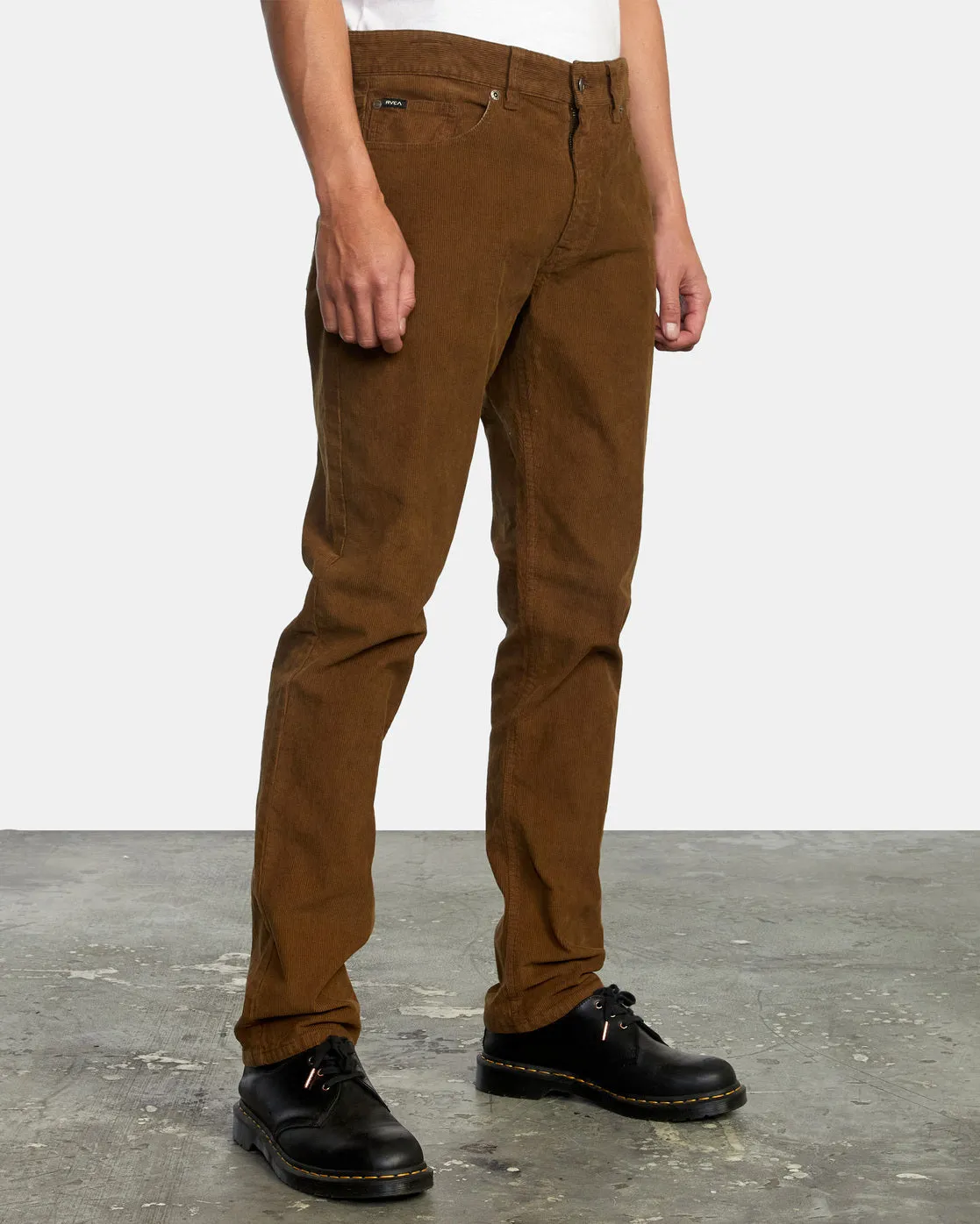 Daggers Pigment Slim Fit Corduroy Pants - Bombay Brown