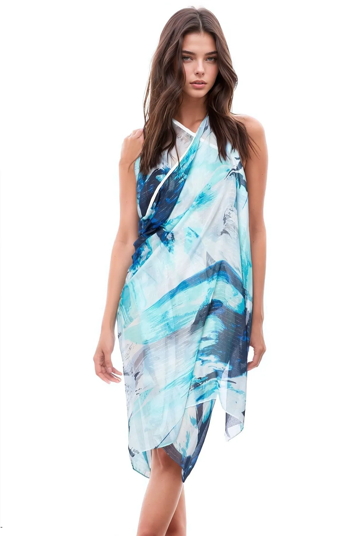 Dancing Light Print Sarong Coverup