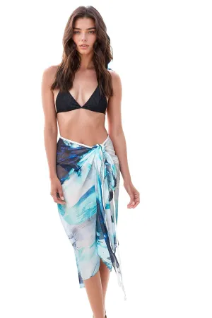 Dancing Light Print Sarong Coverup