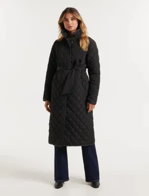 Daniella Long Quilted Puffa Jacket