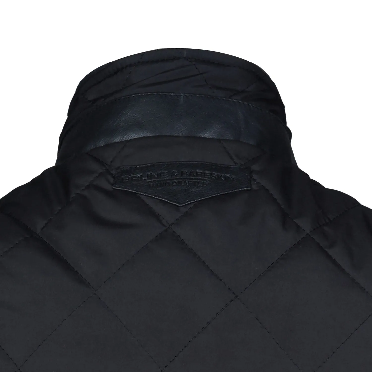 Diamond Stitched Black Puffer Vest