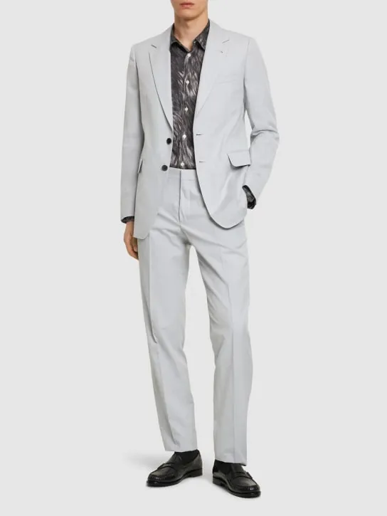 Dries Van Noten   Kraan single breasted cotton suit 