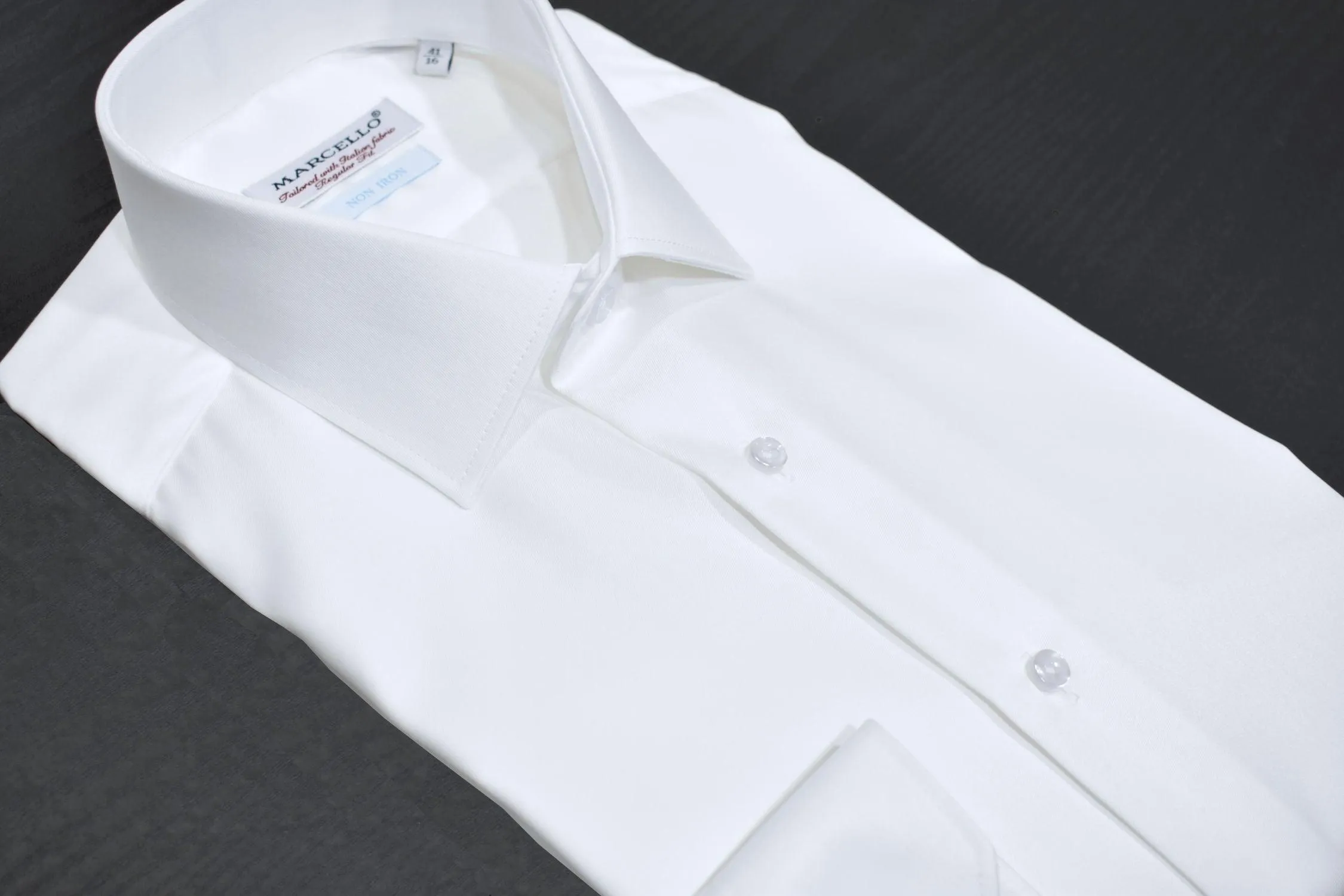 DS103 White Twill Dress Shirt