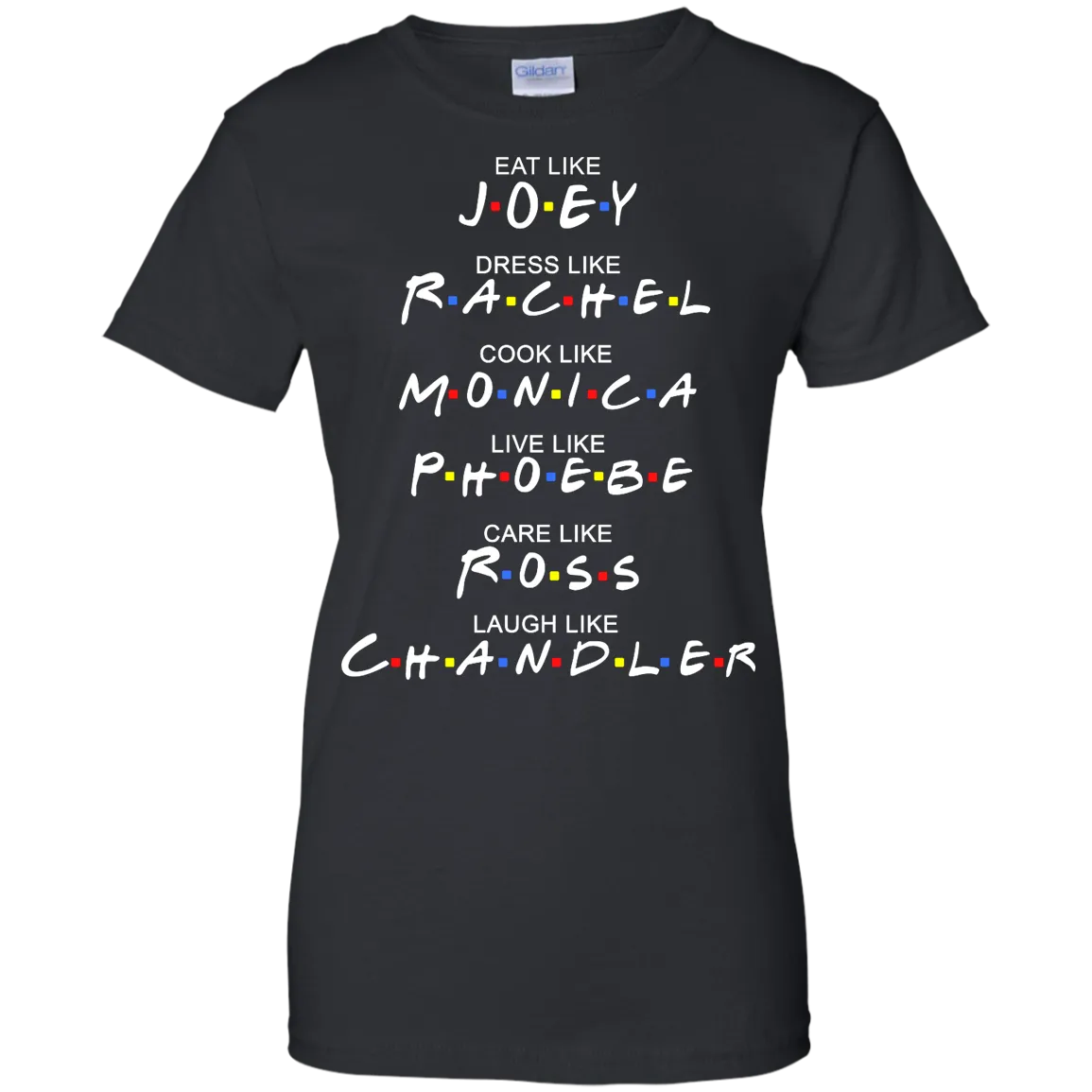 Eat Like Joey. Dress Like Rachel. Cook Like Monica.. Tee