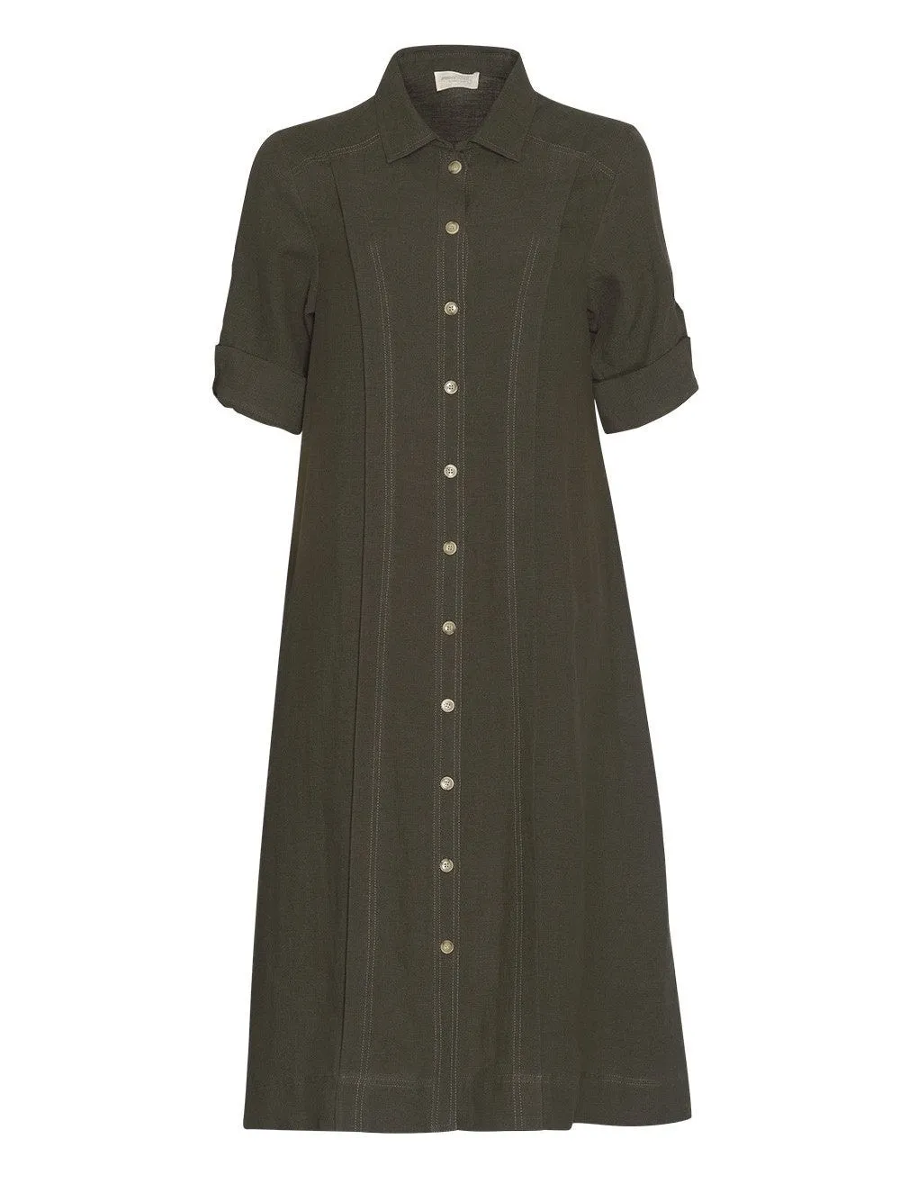 Echo Shirt Dress in Khaki