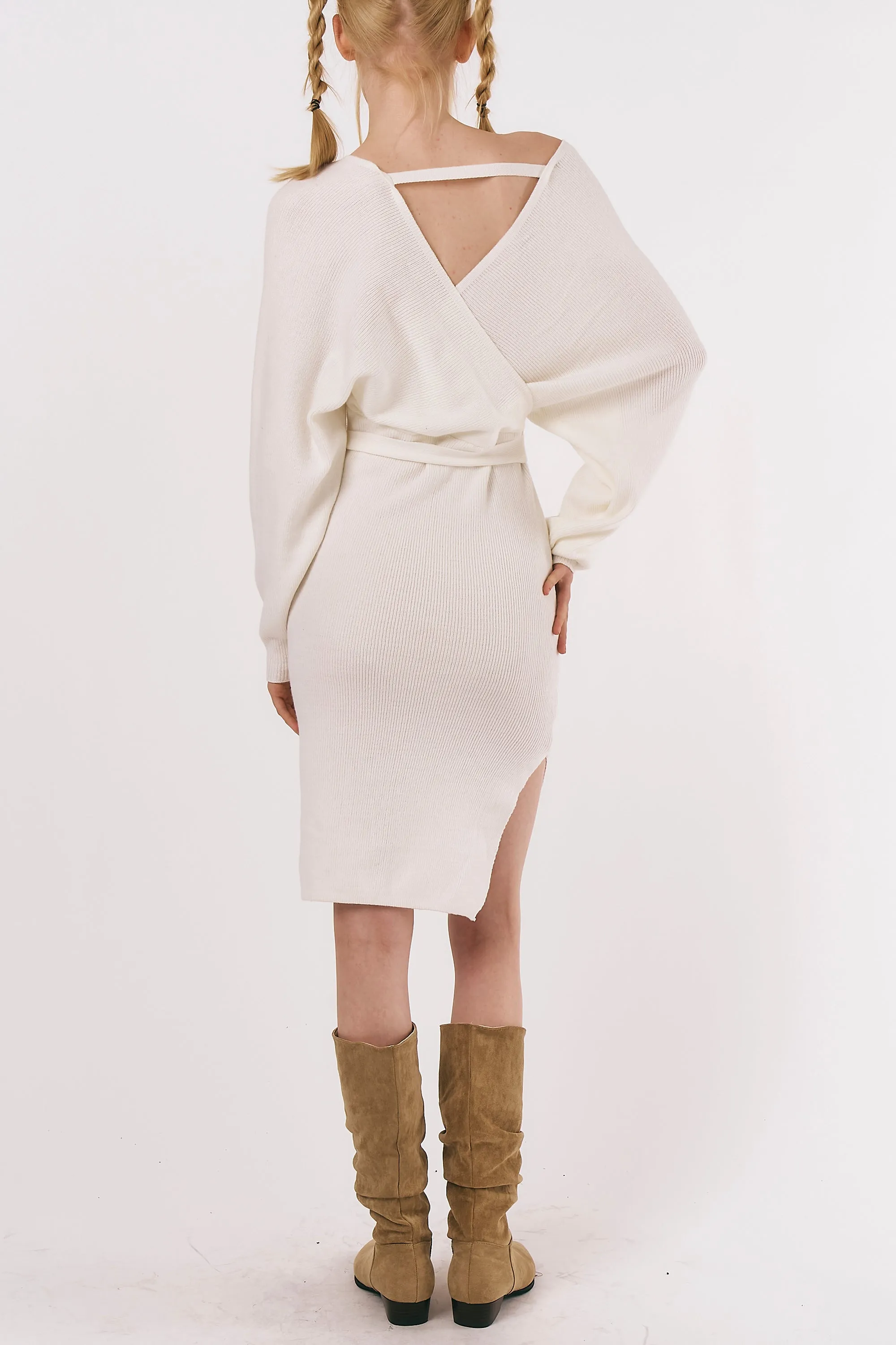 Ella Wrap Sweater Dress