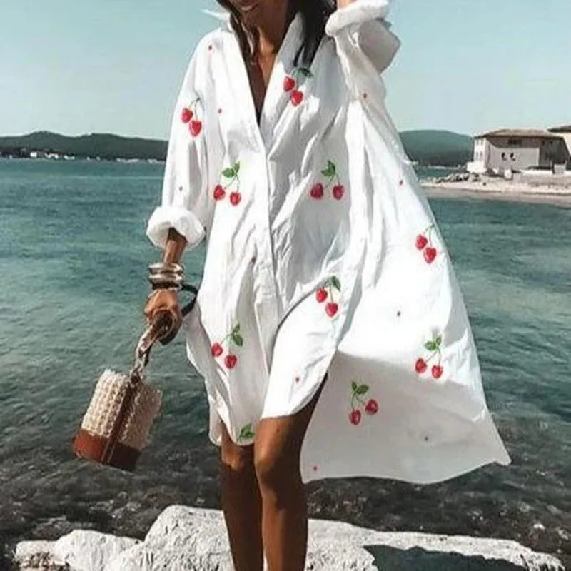 Fashionable Temperament Burst Shirt Dress