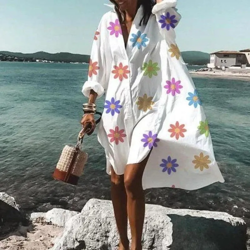 Fashionable Temperament Burst Shirt Dress