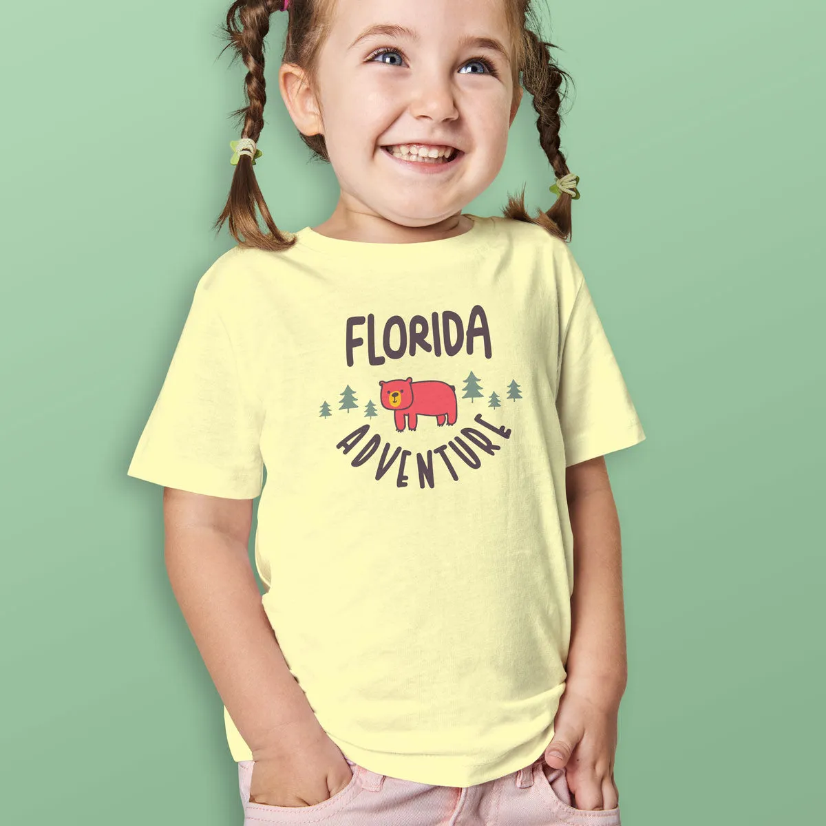 Florida Kids Camp Adventure Bear T-shirt Toddler, 2T-5/6, Kids Tshirts