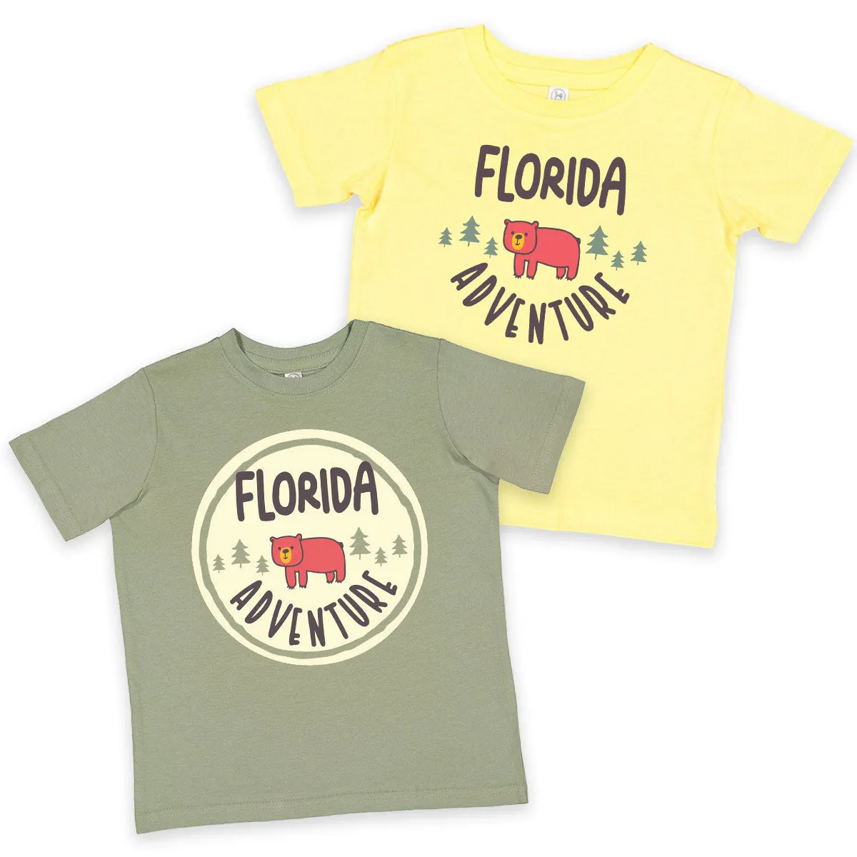 Florida Kids Camp Adventure Bear T-shirt Toddler, 2T-5/6, Kids Tshirts