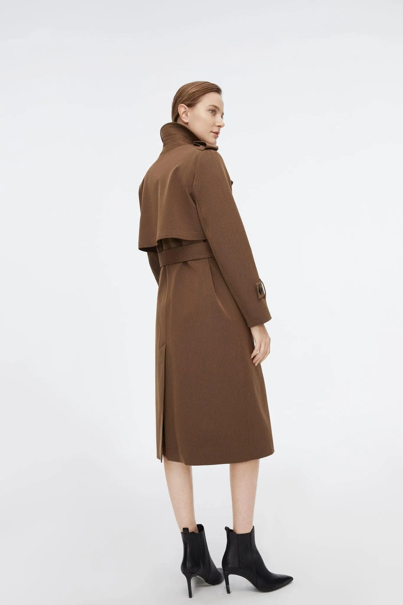 Full Length Detachable Goose Down Trench Coat