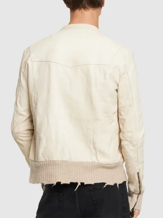 Giorgio Brato   Leather bomber jacket 