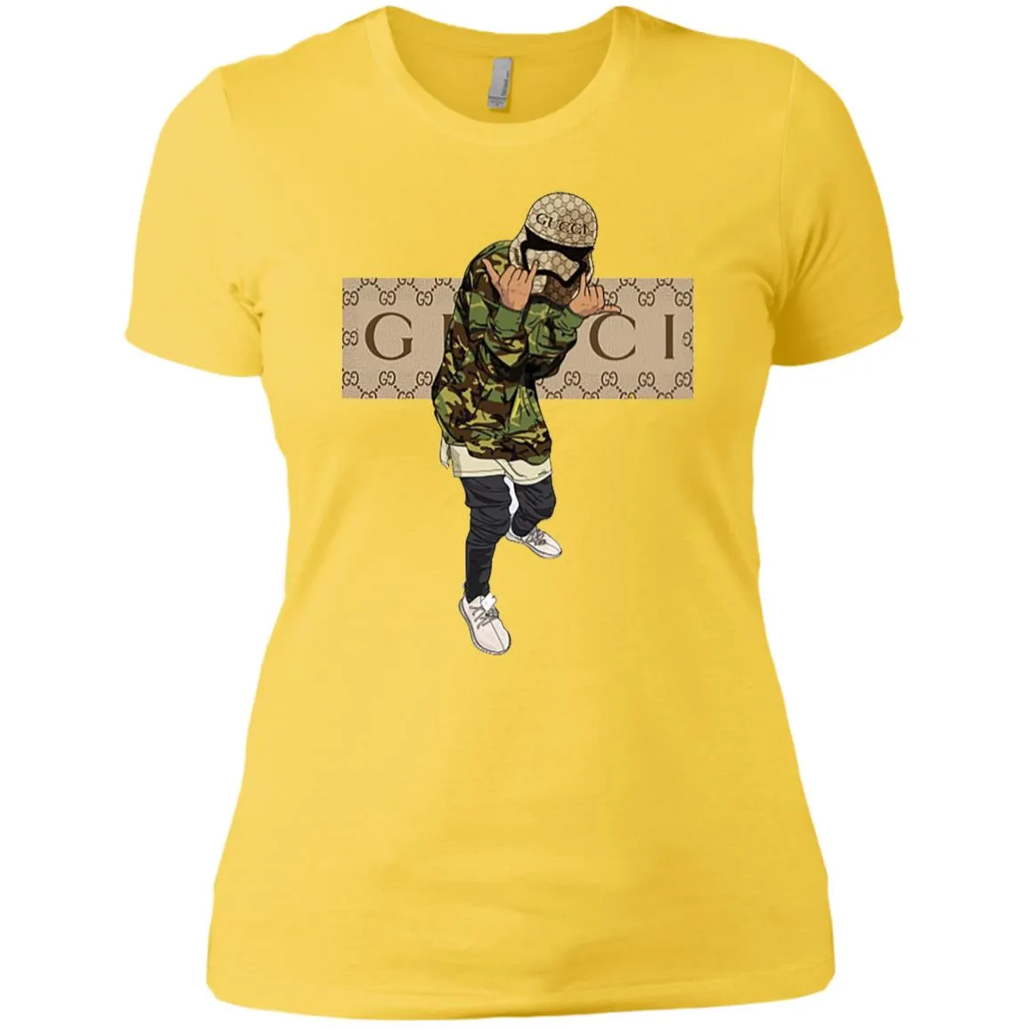 Gucci Gang Hiphop T-shirt Women Cotton T-Shirt