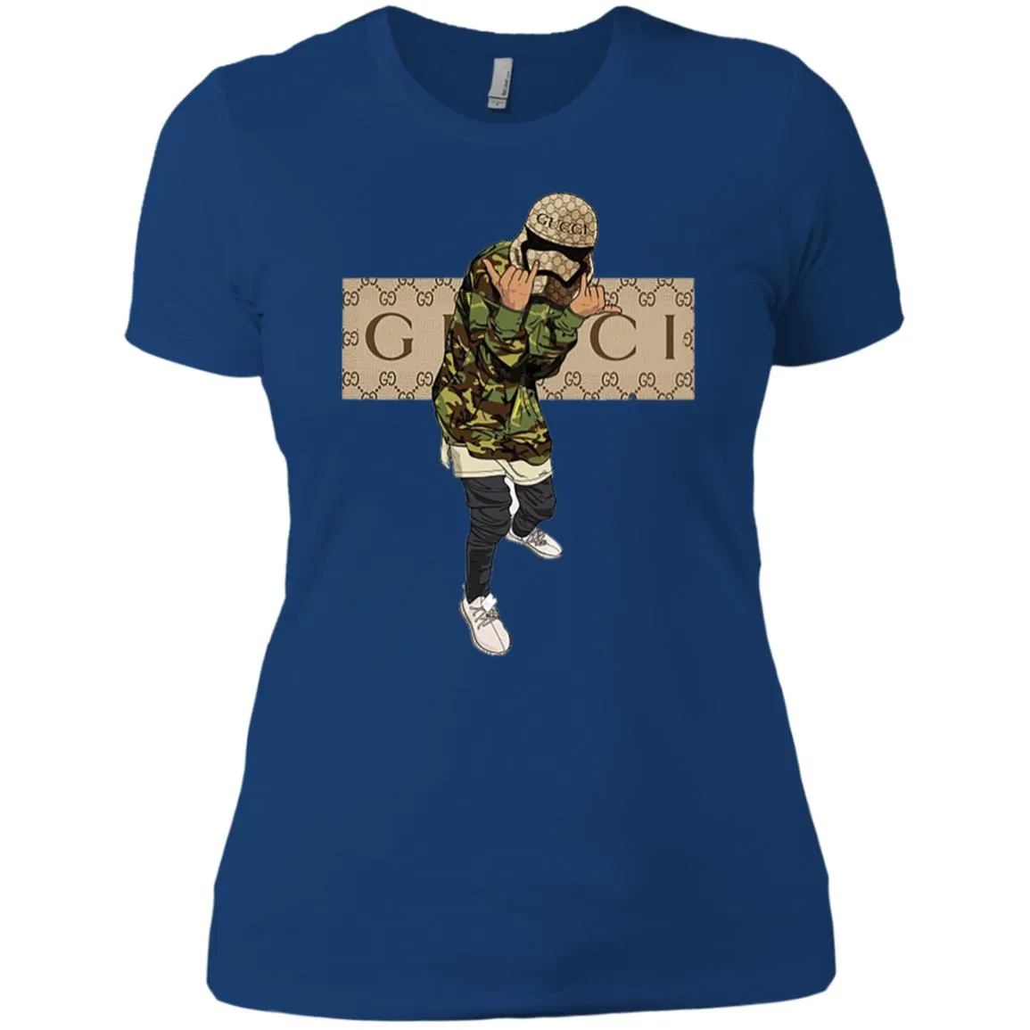 Gucci Gang Hiphop T-shirt Women Cotton T-Shirt