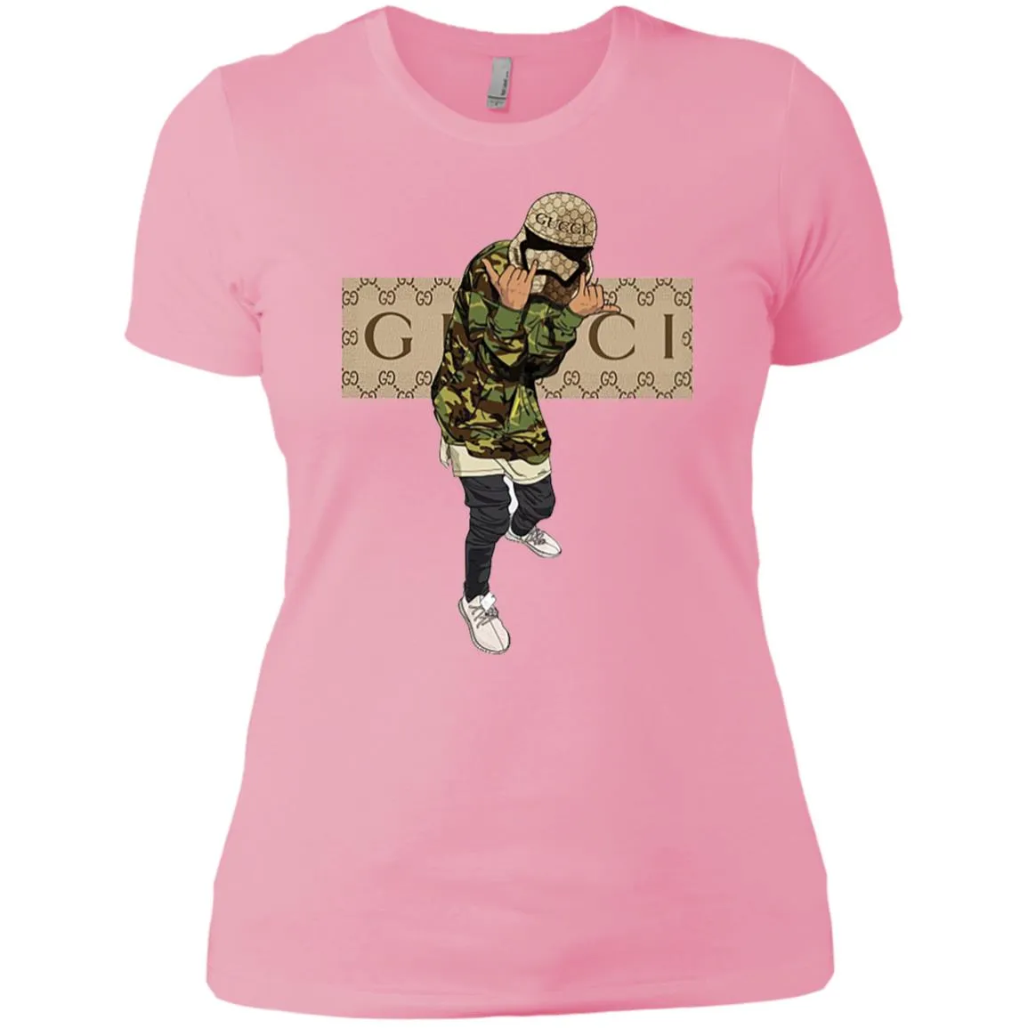 Gucci Gang Hiphop T-shirt Women Cotton T-Shirt