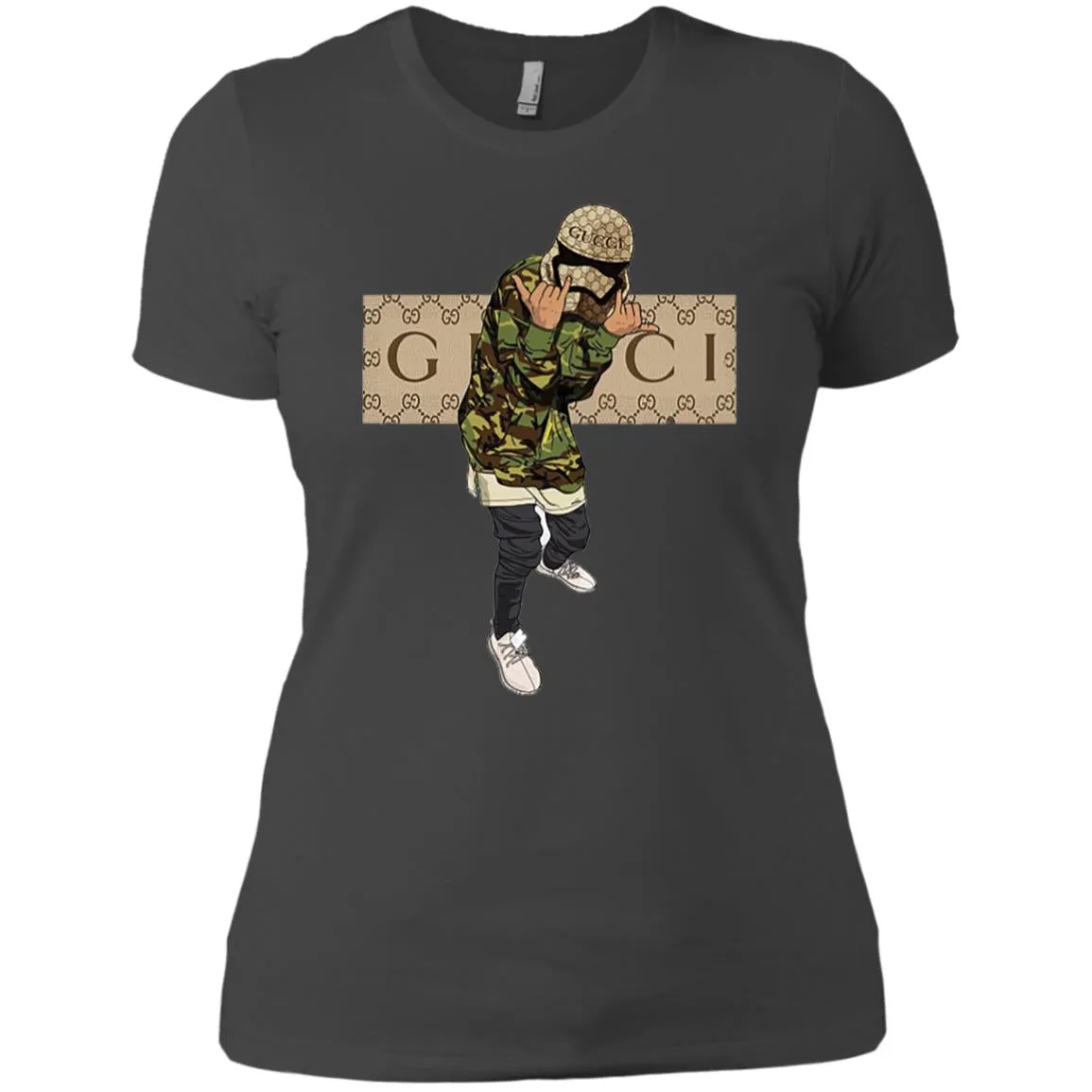 Gucci Gang Hiphop T-shirt Women Cotton T-Shirt