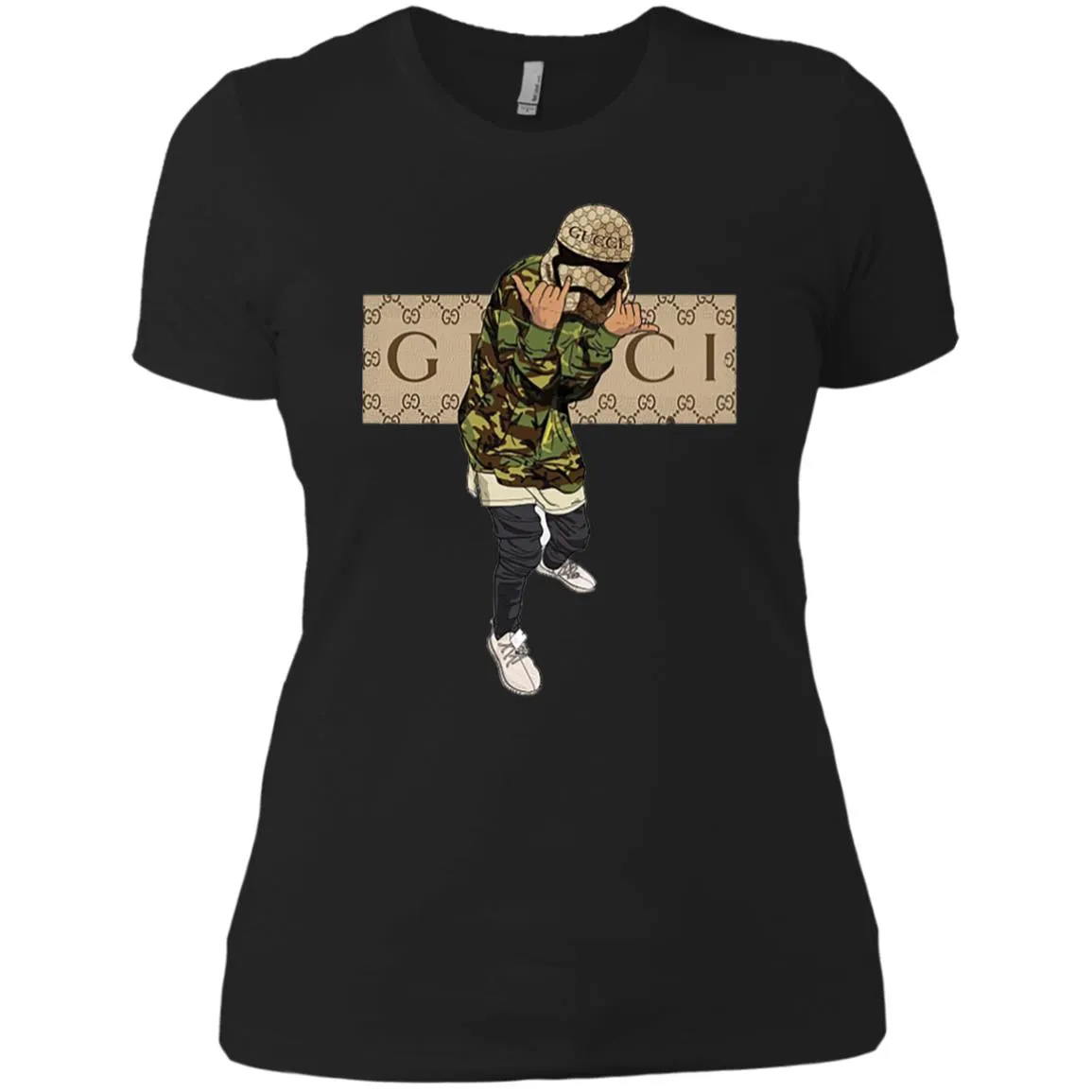 Gucci Gang Hiphop T-shirt Women Cotton T-Shirt