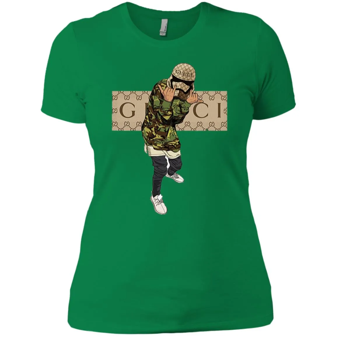 Gucci Gang Hiphop T-shirt Women Cotton T-Shirt