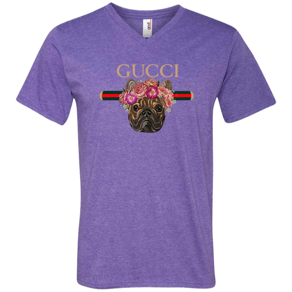 Gucci New Style Bull Dogs T-shirt Men V-Neck T-Shirt