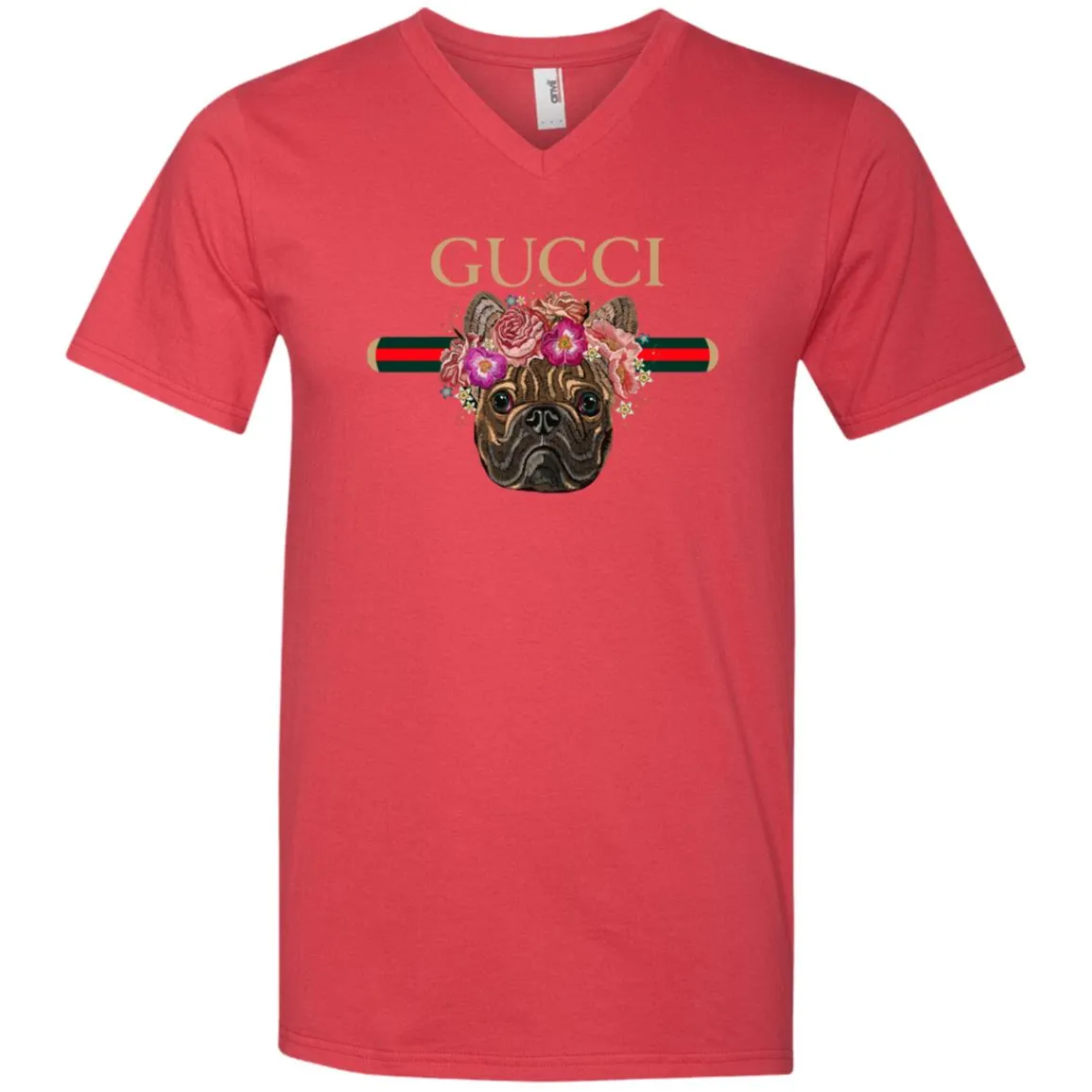 Gucci New Style Bull Dogs T-shirt Men V-Neck T-Shirt